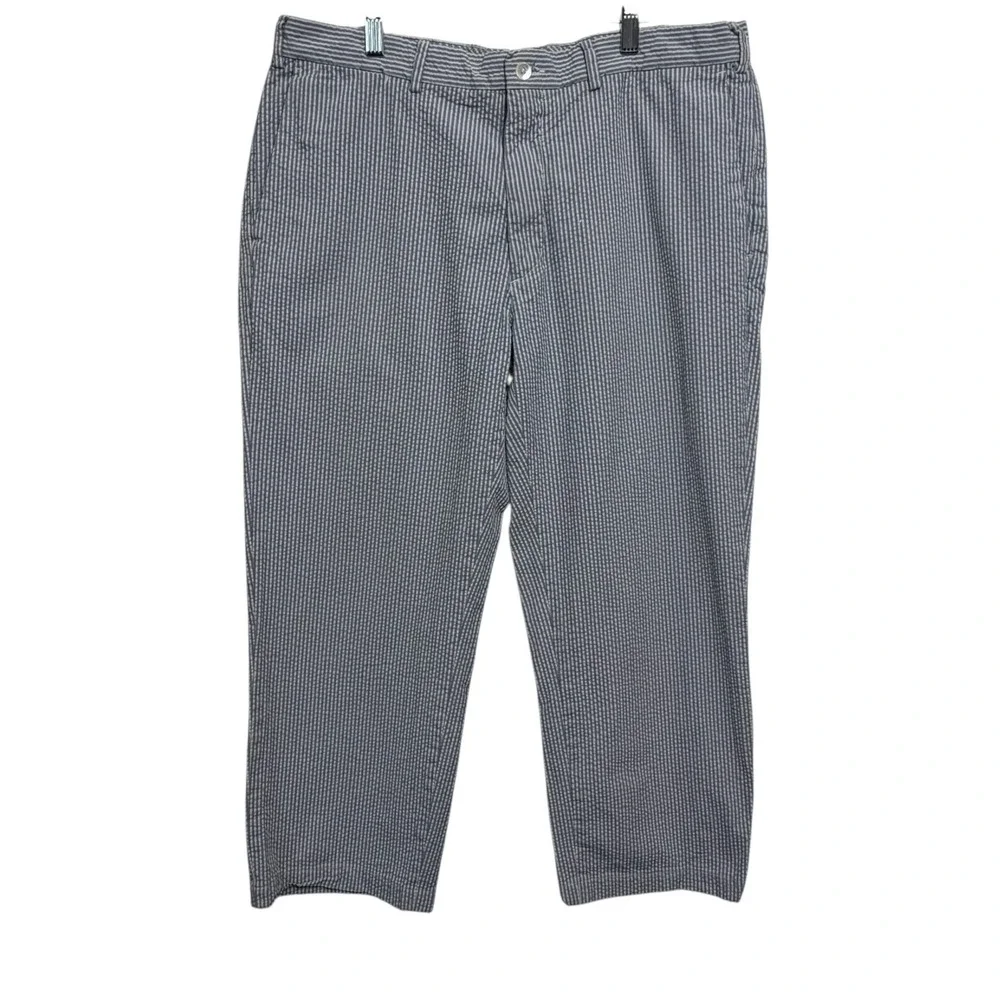 Polo Ralph Lauren Bleeker Blue Striped Seersucker Chino Pants, 38 Preppy Coastal